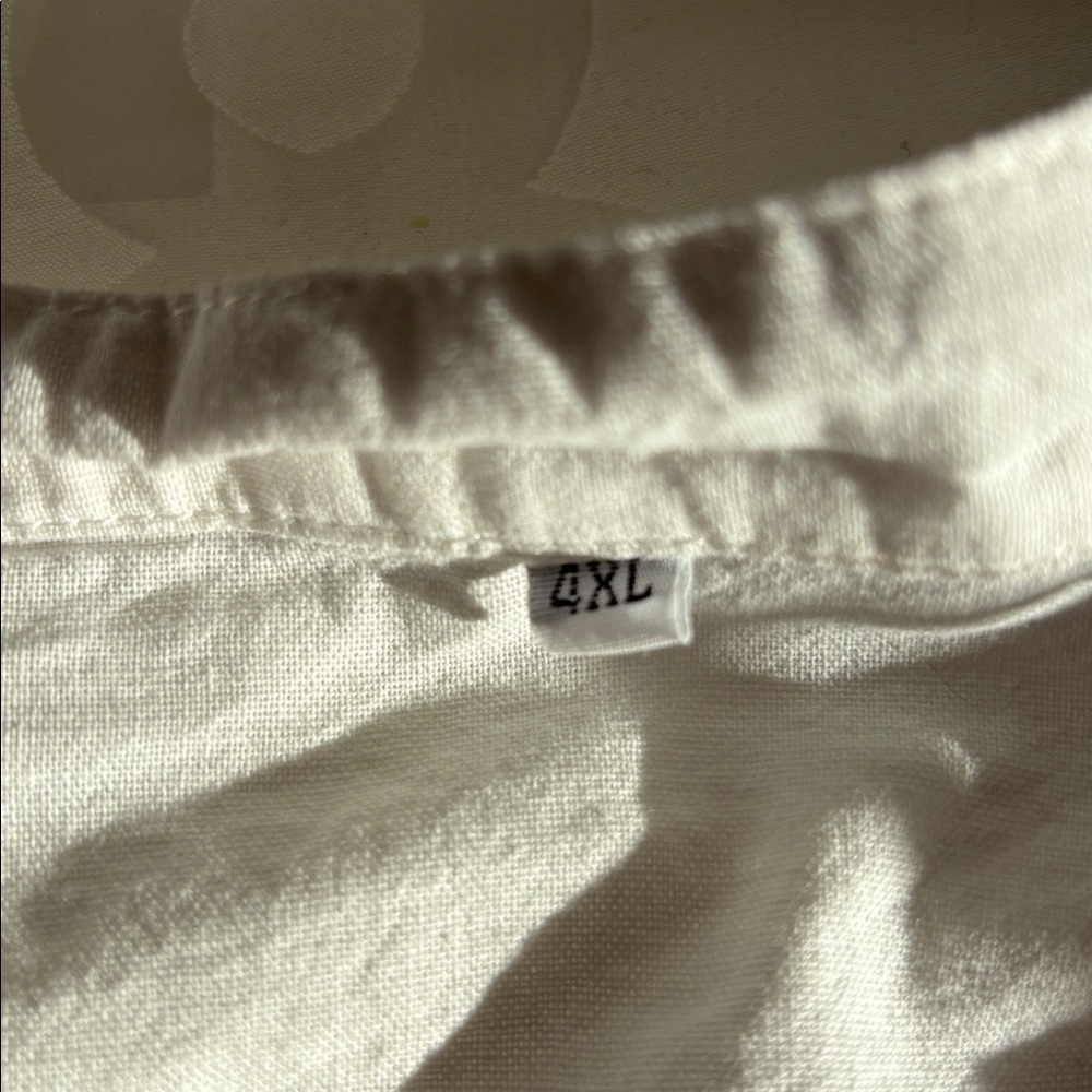 White Button-Up Women's Top Sz 4X - Picture 7 of 8
